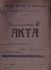 Okładka akt budowy domu ul. Małachowskiego 
